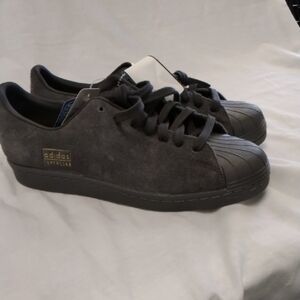 Adidas Black Suede Sneakers